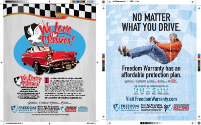 Freedom Warranty print advertising